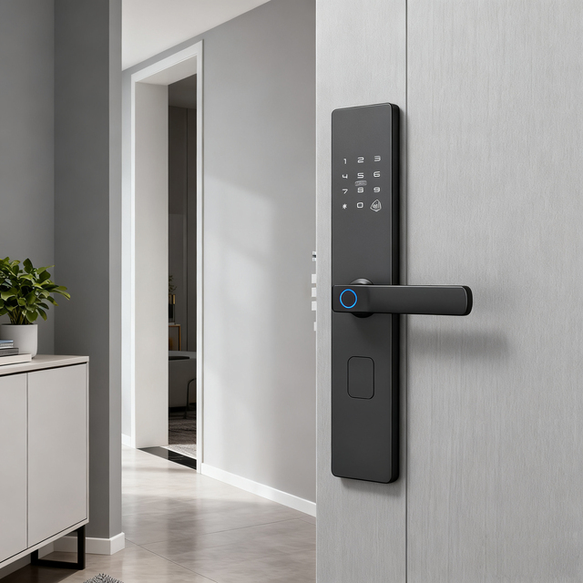 Smart Lock Supplier for Aluminum/Steel/Wood Unlock Via Fingerprint Password IC Card Mobile APP Remote Control Large Zinc Alloy