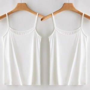 เสื้อครอปเซ็กซี่เสื้อแขนกุดผ้าไหมน้ำแข็งสำหรับผู้หญิงเสื้อกล้ามเว้าหลังไร้ตะเข็บเสื้อเกาะอกชุดชั้นในเสริมบรา - Product Image 3