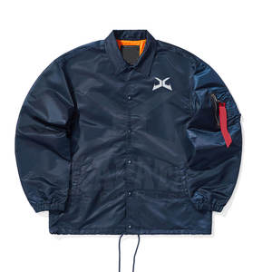 Chaqueta de entrenador de hombre con logotipo y estilo personalizado, chaqueta de entrenador de alta calidad, chaqueta de entrenador de talla grande - Product Image 1