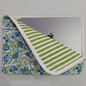 Vintage moderno duradero impermeable acolchado portátil manga bolsa diseño personalizado negocio ecológico ligero tela de algodón - Product Image 2