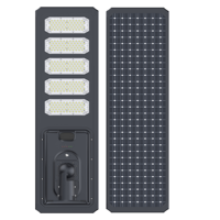 Lampe solaire LED tout-en-un intégrée pour extérieur, boîtier en aluminium, capteur de mouvement à allumage automatique, lampe de sécurité pour jardin