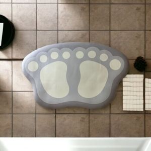 Lussuoso 21x28 pollici bagno tappeto ovale PVC gomma poliestere microfibra peluche tappetini da bagno antiscivolo caratteristiche assorbenti per uso domestico - Product Image 4
