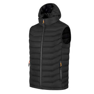 OEM ODM Logo personnalisé hiver solide doublure en peluche gilets sans manches hommes bouffant gilet veste hommes Gilet vestes - Product Image 1