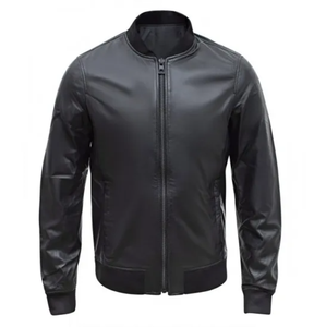 Chaqueta de invierno para hombre de American Flight, chaqueta Bomber de cuero con función cortavientos, diseño ODM, cierre de cremallera, forro de alta calidad - Product Image 1