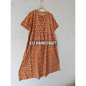 Cổ Điển Hoa In Maxi Dress Handmade Bohemian Trang Phục Bãi Biển Wera Mới Thiết Kế Khối In Bông Ăn Mặc Thoải Mái May Mặc - Product Image 4