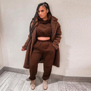 Conjunto de sudaderas deportivas de alta calidad para mujer, pantalones de manga larga, transpirables, a prueba de viento, para correr en el gimnasio, conjuntos de Fitness para mujer - Product Image 3