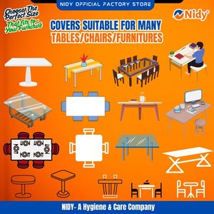 NIDY Protecteur de table rectangulaire non tissé de qualité supérieure jetable écologique adapté aux mariages et aux célébrations - Product Image 6