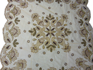 Customized Square Embroidered Floral Handmade Organza Fabric Tablecloth & <b>Table</b> Runner Set Elegant Disposable Dining <b>Table</b> - Product Image 3