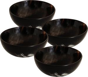 Tazón de cuerno natural hecho a mano para servir ensaladas, aperitivos o decoración, utensilios de cocina ecológicos elegantes para el estilo rústico del hogar - Product Image 4