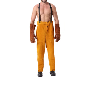 High Quality Industrial <b>Work</b> <b>Wear</b> New Protective Leather Welding <b>Trouser</b> for Safety Working <b>Wear</b> Straight Pattern - Product Image 4