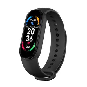 M6 smart bracelet heart rate blood pressure Bluetooth step music weather sleep monitoring 13 types of language sports bracelets