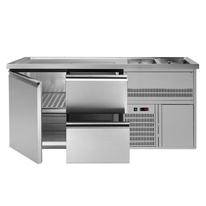 Dispensador de Cerveza Directo / Kegerator PREMIUM de 1 Puerta, 2 Fregaderos Derechos, 2 Cajones Refrigerados 1950700 mm - Product Image 5