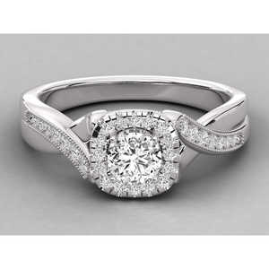 Bague solitaire en or 18 carats pour femmes avec diamant de laboratoire - Product Image 3