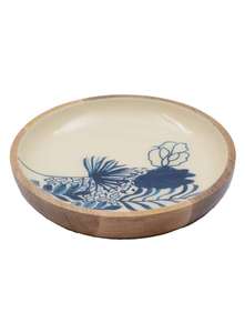 Añada un toque de tazón de estilo bohemio a su hogar con nuestro tazón de servicio de madera pintado Boho Chic disponible - Product Image 5
