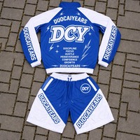 Ensemble de survêtement sportif personnalisé DCY pour homme, veste bomber personnalisée, veste en laine pour homme, veste en nylon, veste en polaire, OEM