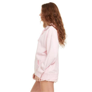 Sudadera con capucha corta para mujer, estilo moderno, suave, de forro polar, manga larga, informal, estilo urbano, con cordón ajustable, ligera - Product Image 3