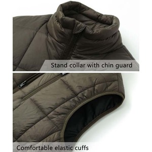 Blouson d'hiver décontracté et confortable en toile pour homme, imperméable, respirant, chauffant, anti-UV, à col montant, à capuche, éco-responsable - Product Image 5