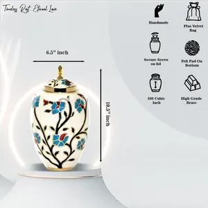 Metal American Style Cremation Urn <b>for</b> Adult Human <b>Ashes</b> Customizable Color & Design Elegant <b>Keepsake</b> <b>for</b> Male/Female Memorial - Product Image 2