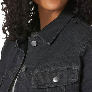 Col rabattu femmes veste en jean grande taille femmes veste en jean utilisation extérieure femmes veste en jean - Product Image 3