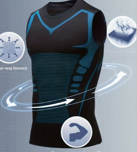 Plus Size <b>Men</b> Knitted <b>Compression</b> Tank Top Quick Dry Breathable Sleeveless Sports <b>Vest</b> Gym Workout Base Layer Body Shaping - Product Image 6