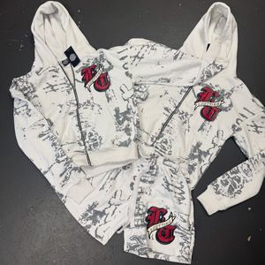 Personalizado Vintage Zip-Up Street Style Chándal Transpirable Loose Fit Lavado Cordón Pantalones acampanados Efecto lavado desgastado - Product Image 2