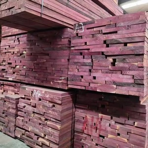 Planche de planche brute de platelage de dalle de bois de meubles en bois de coeur violet pour la matière première de dalle de placage en bois de plancher - Product Image 4