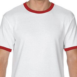 Ringer Camisetas personalizadas Camisetas de algodón para hombres Camisetas de manga corta de gran tamaño Unisex Casual Loose Solid Basic Tee Tops Ringer Camisetas - Product Image 1