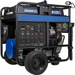 Générateur portable de secours domestique de 28000 watts de puissance maximale, démarrage électrique à distance avec starter automatique, prêt pour interrupteur de transfert, prises 30A et 50A - Product Image 1