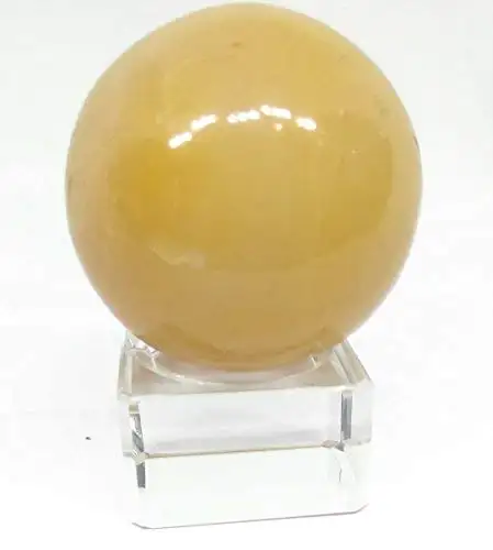 Sfera di avventurina gialla lucida rara naturale con supporto-pietra finanziaria per la decorazione domestica, cristallo di Feng Shui Vastu Reiki
