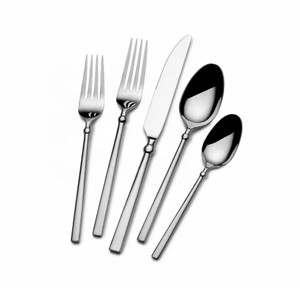 2024 สินค้าใหม่สแตนเลส Flatware ชุด 304 สแตนเลสชีสชุดRoyalงานแต่งงานเสิร์ฟชุดช้อนส้อมชุบทอง - Product Image 4