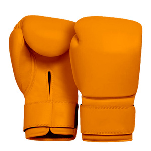 Gants de boxe MMA en cuir PU bleu, demi-doigts, avec sangle de poignet réglable, respirants, pour adultes - Product Image 5