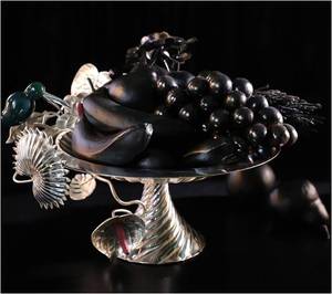 Cuenco para servir de latón de diseño único con Base para el hogar, Hotel, restaurante, vajilla de mesa, cuenco para servir aperitivos de frutas de Color plateado - Product Image 3