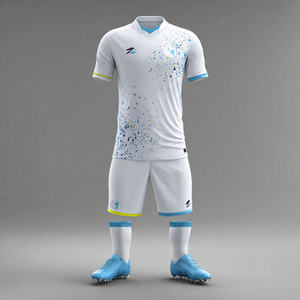 Uniforme de Fútbol a Rayas OEM, Camiseta de Entrenamiento de Fútbol, Conjunto de Pantalones Cortos Deportivos para Correr, Uniforme de Fútbol Estampado - Product Image 6