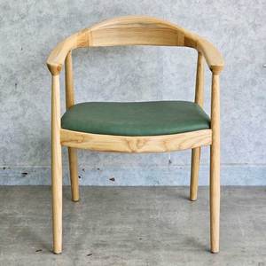Fauteuil d'appoint scandinave avec siège rembourré et structure en bois de frêne pour la maison, le bureau ou l'hôtel (GCF208) - Product Image 5