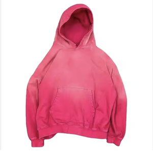 Sweats à capuche amples 100% en coton éponge français pour hommes fabricant de sweats à capuche pour hommes sérigraphie Vintage sweat à capuche noir - Product Image 6