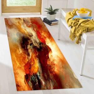 Tapis nuage abstrait : Couleurs d'automne, Décoration moderne style ferme, Tapis en chenille - Product Image 4