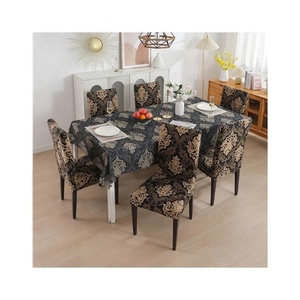 100% Organic Cotton Fabric Tablecloth Blue Leaves Embroidered Personalized Logo Solid Edge Binding Space Saving Versatile Top - Product Image 3