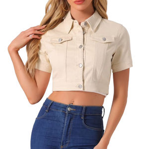 <b>Women</b> With Customize Logo 2025 Stylish <b>Jacket</b> <b>Denim</b> Ripped Raw Trim Drop Shoulder <b>Denim</b> <b>Jackets</b> for <b>Women's</b> <b>Jackets</b> - Product Image 3