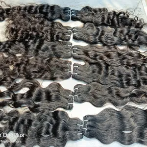 Extensions de cheveux ondulés bruts 100% paquets de cheveux humains vierges Remy non transformés Texture naturelle cuticule alignée approvisionnement en gros - Product Image 6