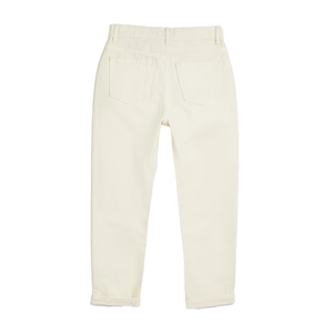 Jeans décontractés mi-plats moulants tissés écologiques de qualité supérieure pour femmes, pantalons à bas prix pour le printemps - Product Image 2