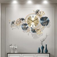 Jam dinding desainer bunga warna-warni logam Modern desain baru untuk ruang tamu kamar tidur hadiah ulang tahun pernikahan