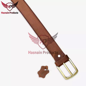เข็มขัดหนังผู้ชายแบบดึงขึ้นคุณภาพพรีเมี่ยม - เข็มขัดหนังแท้วินเทจแฮนด์เมดผลิตในปากีสถาน - Product Image 4