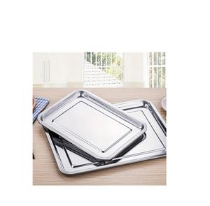 Bandeja de servicio de acero inoxidable con acabado pulido espejo ideal para el hogar de lujo comedor Decoración Cocina té café aperitivo uso - Product Image 5