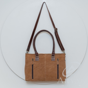 Nueva bolsa de mano de punto de bota de cuero de ante genuino con herramientas, bolsa de transporte oculta para ordenador portátil, monedero occidental de cuero personalizado Premium para mujer - Product Image 5