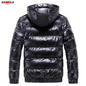 Veste matelassée d'hiver avec logo personnalisé pour hommes, vêtements d'extérieur en toile à col montant, style long, vente en gros de bouffées chaudes pour les activités de plein air - Product Image 6