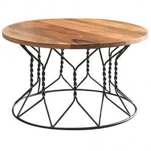 Offre Spéciale de haute qualité forme fil métallique Table d'appoint Design moderne thé noir Table basse pour la maison café utiliser taux de gros inde - Product Image 5