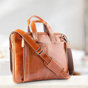 Men Leather Messenger <b>Bag</b> Waterproof Leather Laptop Briefcase Large Satchel Shoulder Office Travel <b>College</b> Computer Laptop <b>Bag</b> - Product Image 2