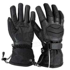 ถุงมือมอเตอร์ไซค์ลาดตระเวนหนังคลาสสิกด้ามจับสบาย - Product Image 5