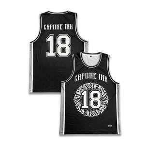 Camiseta de Baloncesto de Poliéster de Doble Cara de Alta Calidad 100% Poliéster al por Mayor, Jersey de Baloncesto de Malla Retro Personalizado de Doble Cara - Product Image 1