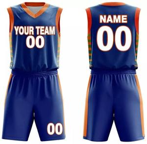 2023 vente en gros de vêtements de sport bon marché uniformes de basket-ball nouveau design ensemble d'uniformes de basket-ball pour jeunes Jersey pour hommes enfants - Product Image 2